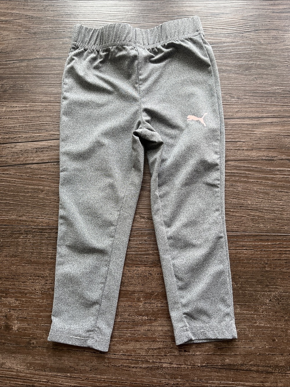 Puma Baby Girl Gray Leggings with Pink Puma Logo Size 24 Month